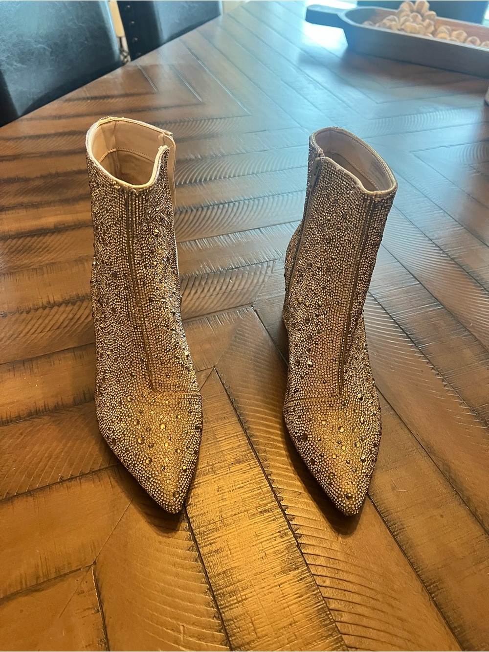Betsey Johnson Cady Gold Boots size 10